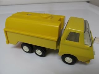Vintage Tiny Tonka Yellow Tanker Gasoline Truck In Very Good