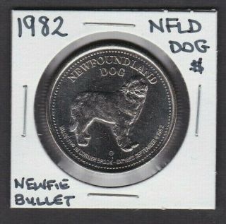 1982 Cb Newfoundland Dog/newfoe Bullet One Dollar Commemorative Coin