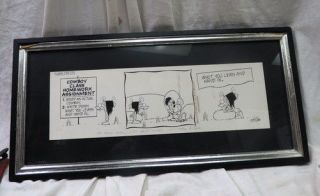 Signed Cartoon Comic Strip / Tumbleweeds 1973 Daily Art Panel Rare Usa