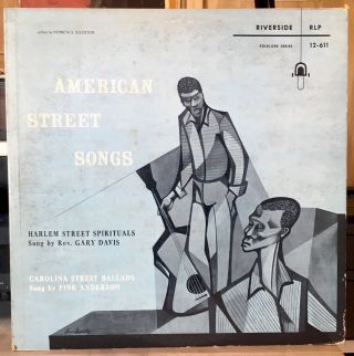 Rev.  Gary Davis / Pink Anderson - American Street Songs Lp Riverside Rlp 12 - 611