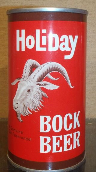 Bottom Opened Holiday Bock Pull Tab Beer Can Holiday Brewing Monroe Wisconsin