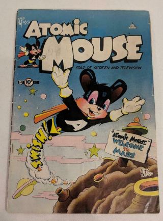 Mld Vintage Capitol Pub 1953 Atomic Mouse Welcome To Mars Vol 1 No 1 Comic Book