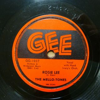 Mello Tones Doo - Wop 78 Rosie Lee B/w I 