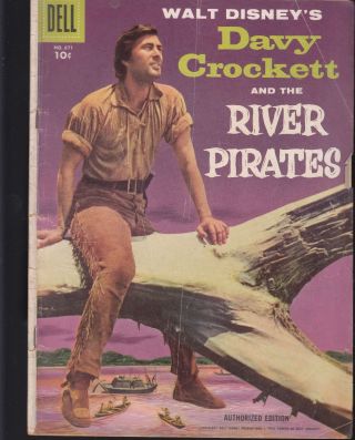 Four Color 671 1955 Dell - Davy Crockett:river Pirates 