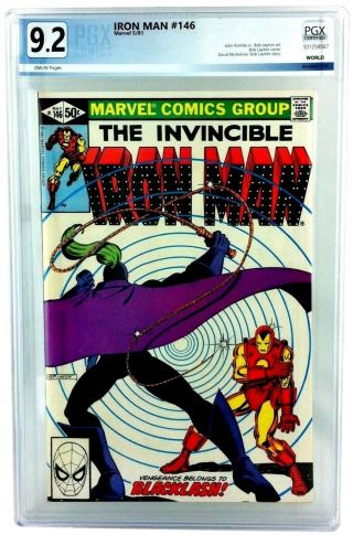 Iron Man 146 Cgc Pgx 9.  2 Marvel 1981 1st Blacklash