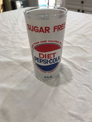 Vintage Diet Pepsi Cola Glass - 5 5/8 "