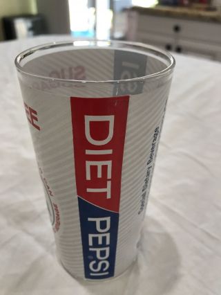Vintage Diet Pepsi Cola Glass - 5 5/8 