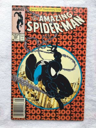 The Spider - Man 300 Newsstand 1st App Venom (may 1988,  Marvel Comics)