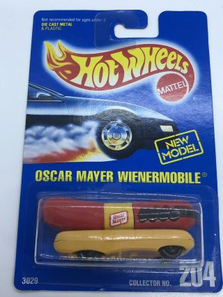 Vintage Hot Wheels Blackwall Blue Card 204 Oscar Mayer Wienermobile Model 2