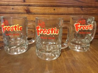 3 Vintage Frostie Root Beer Mugs,  Hazel Atlas