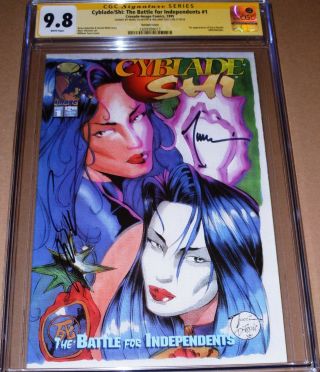 Cyblade/shi 1 Variant Cgc Ss 9.  8 Signed Marc Silvestri Tucci 1st App Witchblade