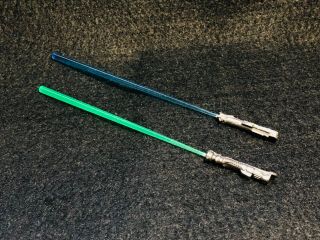 Green & Blue Lightsabers Set Of 2 For S.  H.  Figuarts Action Figures.