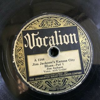 78 Rpm Jim Jackson Vocalion 1144 Kansas City Blues /part 2 V -