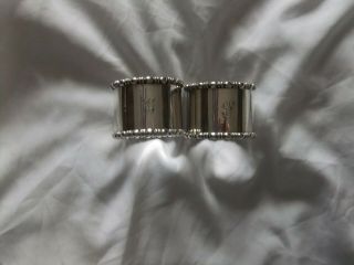 Solid Silver Napkin Rings 99.  6gms