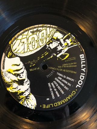 BILLY IDOL Charmed Life LP Vinyl EX/EX in Shrink 4