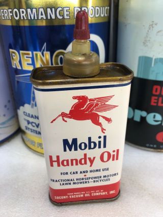 Vintage 4 Oz Mobil Handy Pegasus Car Home Household Oiler Oil Can