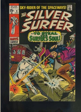 Silver Surfer 9 Vf Stan Lee John Buscema Marvel Comics 1968 Cbx37