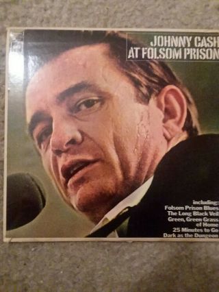 Johnny Cash At Folsom Us 7 " Jukebox Ep With 9 Title Strips And Mini Cover Photo