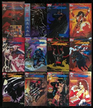 Zorro 0 1 2 3 4 5 6 7 8 9 10 11 Complete Series Set Topps Comics Lady Rawhide