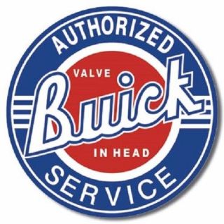 Buick Service 12 " Round Vintage Style Metal Signs Oil Gas Pump Garage Man Cave