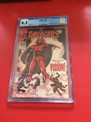 The Avengers 57 Cgc 6.  5 Fine Plus First Vision Case Take A Look