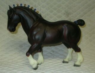 Breyer Horse - 1998 Clydesdale Draft Horse Stallion 738 - Bay/colored Bobs - Nr