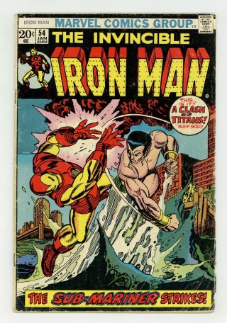 Iron Man (1st Series) 54 1973 Gd,  2.  5