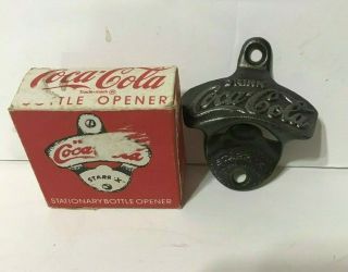 Vintage 1950s Coca Cola Coke Starr - X Bottle Opener W/box (a040)