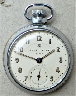 Vintage Ingersoll Triumph Pocket Watch Antique