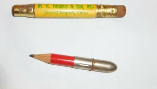 vintage John Deere Bullet pencil M R Parsons & sons Grand Rapids Ohio,  tractor ad 2