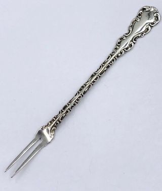 Louis Xv By Whiting Sterling Silver Fork 2 - Tine 5 7/8 "