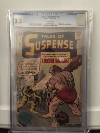 Tales Of Suspense 40 Cgc 3.  5 2nd Appearance Of Iron Man