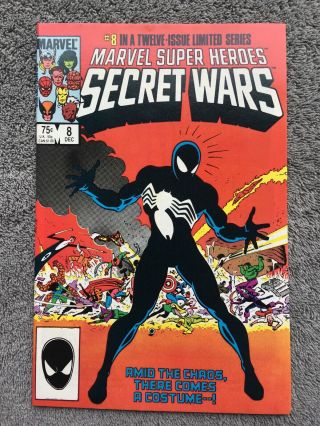 Secret Wars 8 1984 1st Black Suit,  Spiderman Ungraded,