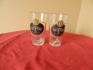 2 Rigman Brewing Co Beer Glass Est 2013 Brewed Bottled Chesterfield Mo Pint Size
