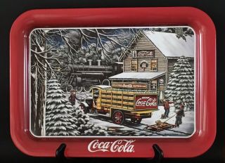 Nip Coca - Cola Coke Collectible Metal Tray 1999 Yule Time Delivery Christmas