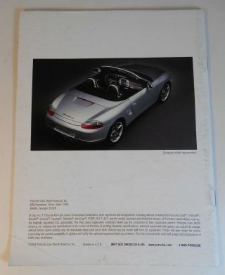2004 Porsche Boxster S 50th Anniversary Edition Car Brochure 5