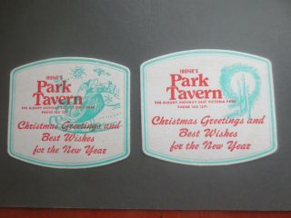 2 Diff.  Irene,  S Park Hotel,  Western Australia 1970,  S Issued Coasters