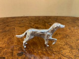Collectible Marked Sterling Silver 925 Hunting Dog Figurine.