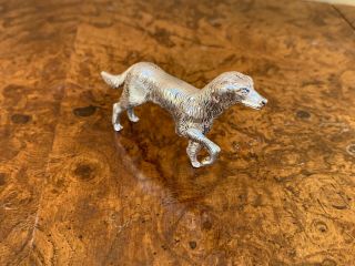 COLLECTIBLE MARKED STERLING SILVER 925 HUNTING DOG FIGURINE. 6