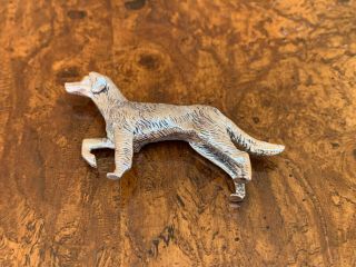 COLLECTIBLE MARKED STERLING SILVER 925 HUNTING DOG FIGURINE. 8