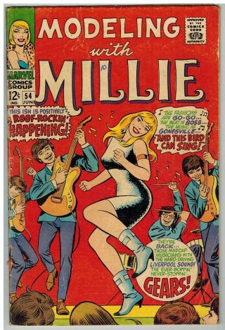 Modeling With Millie 54 1967 Last Issue Of The Series Marvel Silver Age Scarce
