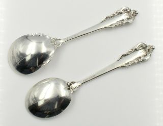 WALLACE STERLING SILVER GRAND BAROQUE PATTERN 2 SPOONS FLATWARE - NR 6264 4