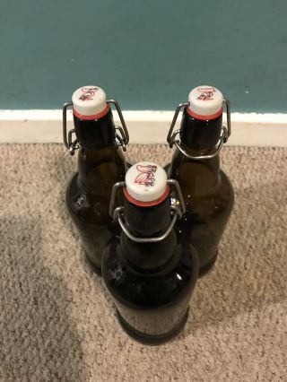 British Beer Bottle Flip Top Home Brewing 700ml X3