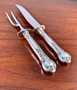 Gorham Co Sterling Silver Carving Set: Chantilly 1895,  No Monograms