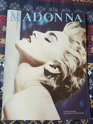 Madonna Mega Rare True Blue Music And Lyrics Album Book With Poster