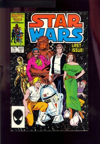 Star Wars 107 Last Issue 1986 Vf Comic Kings