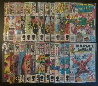 Marvel Saga The Official History Of The Marvel Universe 1 - 25 Complete Run