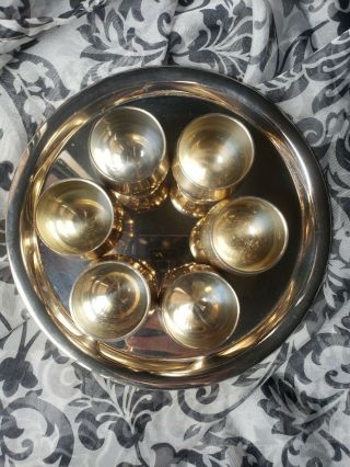 Vintage Set Of 6 Mini Epns Made In India,  Silver Plated