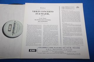 Kogan Kondrashin Brahms Violin Concerto EMI Testament 180g RI of SAX 2307 NM 2