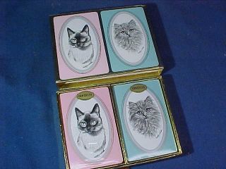 1950s Illustrated Cats Double Deck Of Playing Cards By Robert Guzman Forbes